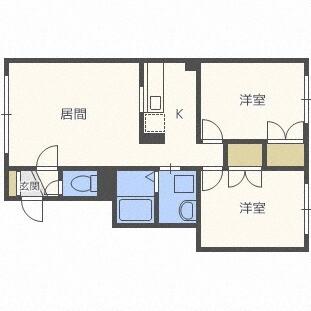 ルミエール福井１０（201） 間取り図画像