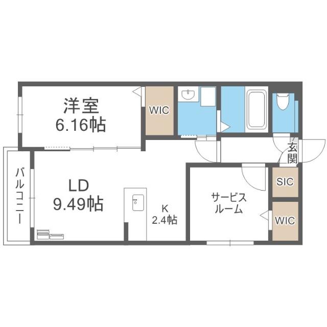 ル・ヌアージュ宮の沢（203） 間取り図画像