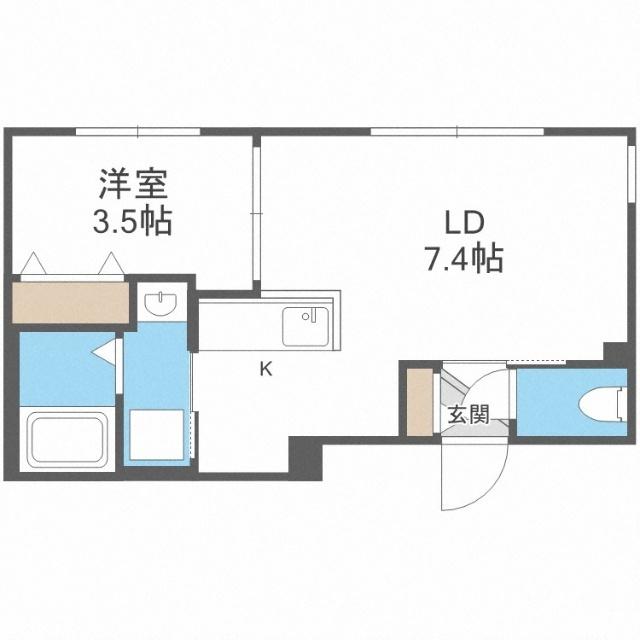 レジデンス円山北（207） 間取り図画像