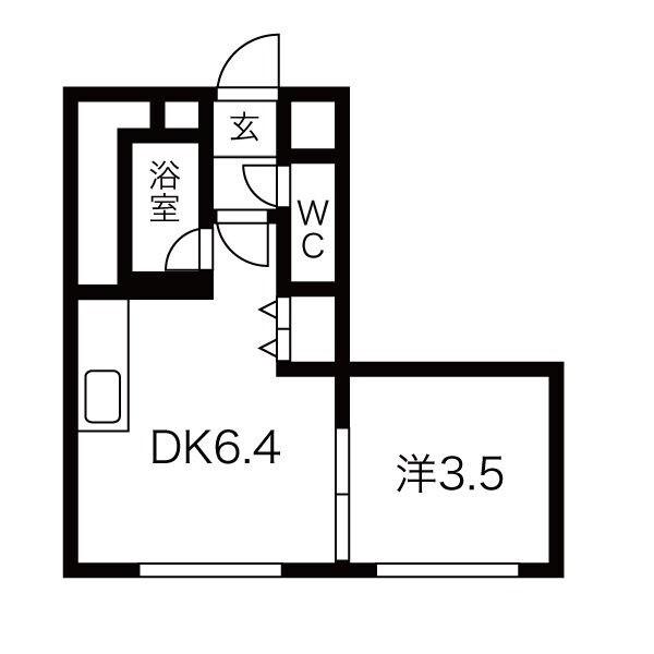 メニーズコート環状通北（302） 間取り図画像