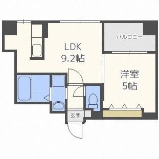円山シャトー桂和大通館（303） 間取り図画像