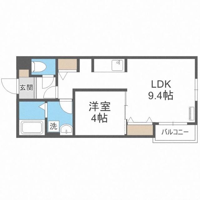 円山公園ビューアパートメント（403） 間取り図画像