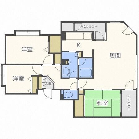 ラピスガーデン北１３条（203） 間取り図画像