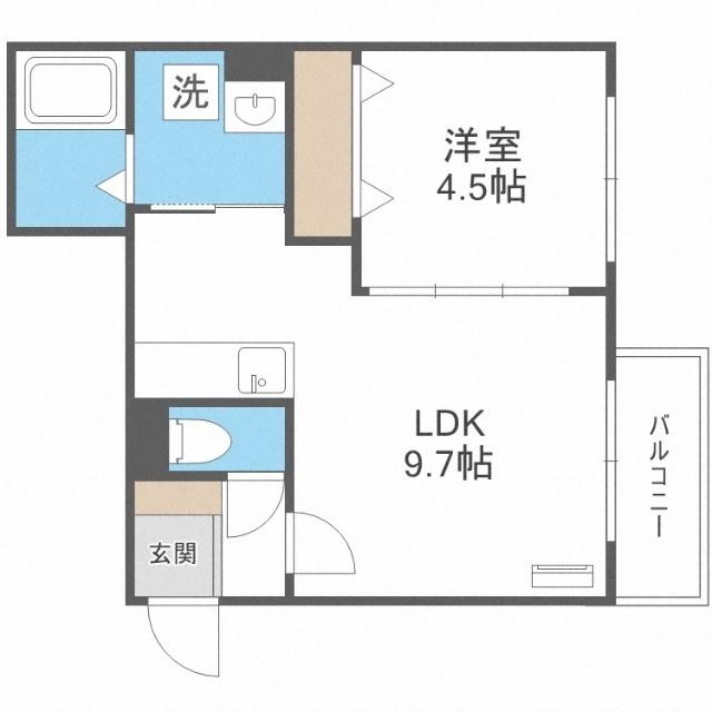 円山公園ビューアパートメント（106） 間取り図画像