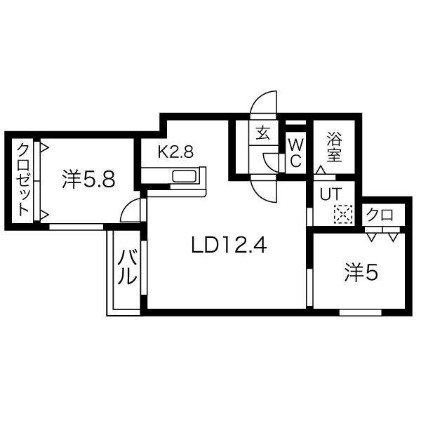 リヒトラーレ環状通東（403） 間取り図画像