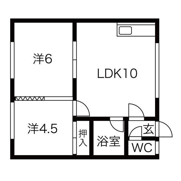 リポーズハイム２５（202） 間取り図画像