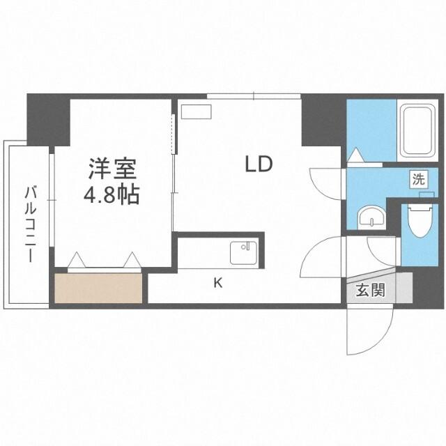 レジディア北二条イーストＩＩＩ（904） 間取り図画像