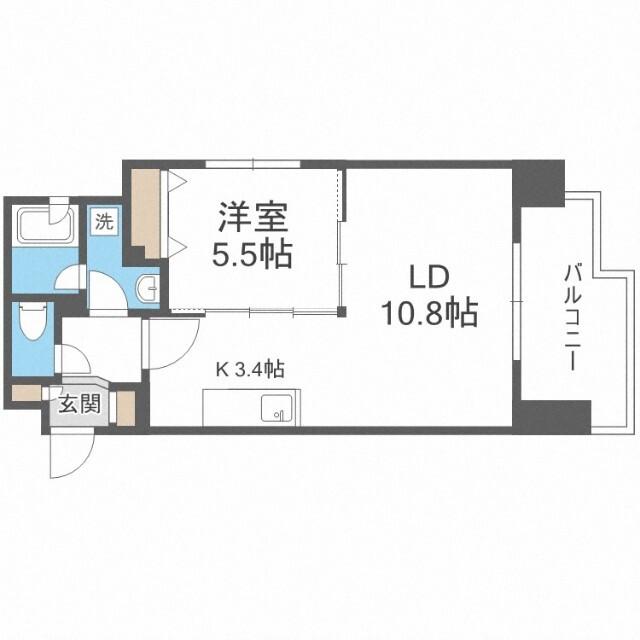 レジディア北三条（810） 間取り図画像