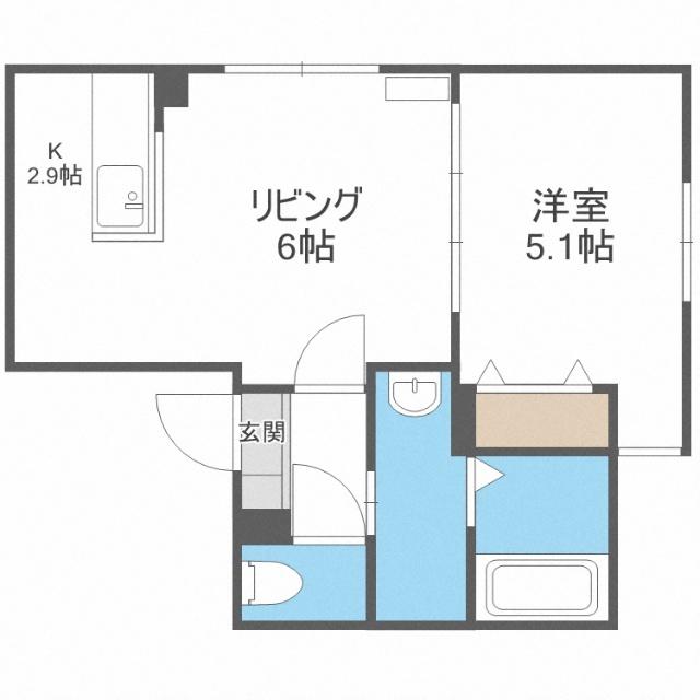 ＡＬＰＨＡ発寒南（401） 間取り図画像