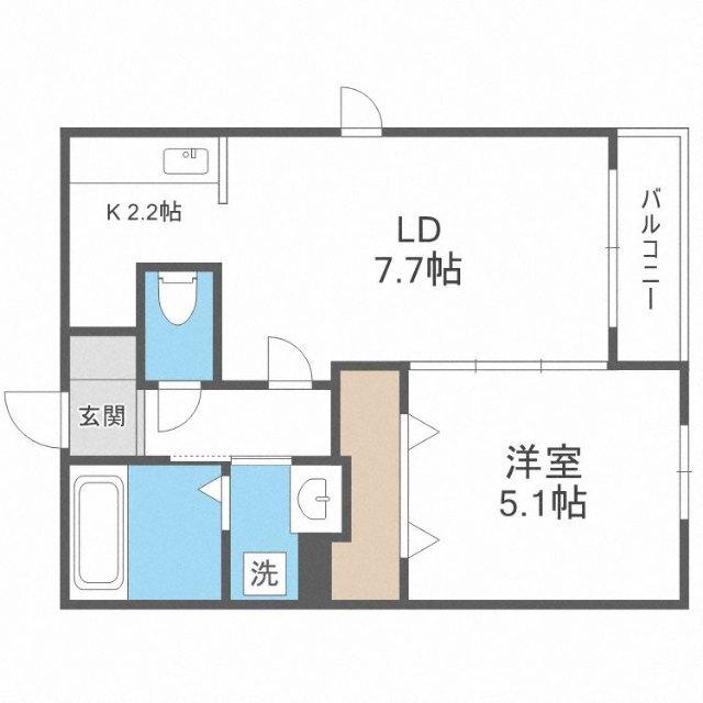 Ａｔｌａｎｔｉｓ　Ｈａｓｓａｍｕ（212） 間取り図画像