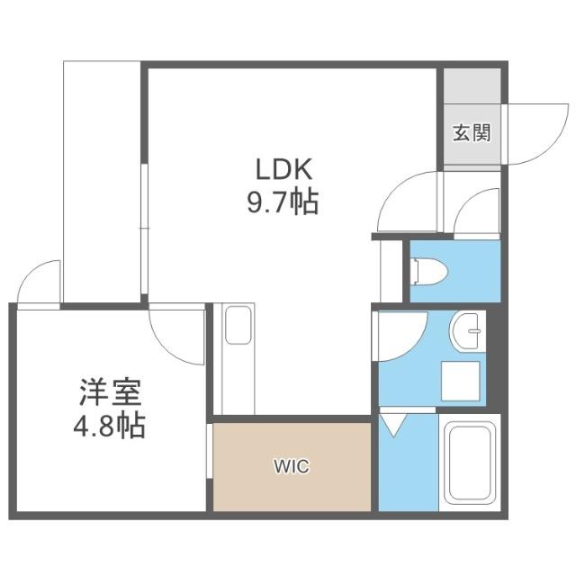 仮)キャットゥーナＮ２１（205） 間取り図画像