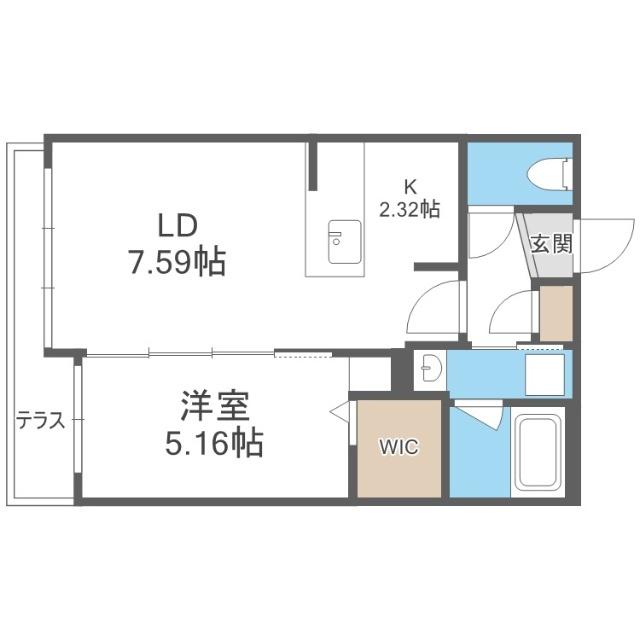 ＢＰＲレジデンス二十四軒（旧ＵＲＢＡＮ　ＦＬＡＴＳ二十四軒（505） 間取り図画像