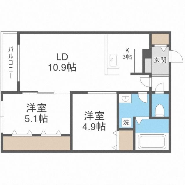 Ａｔｌａｎｔｉｓ　Ｈａｓｓａｍｕ（506） 間取り図画像
