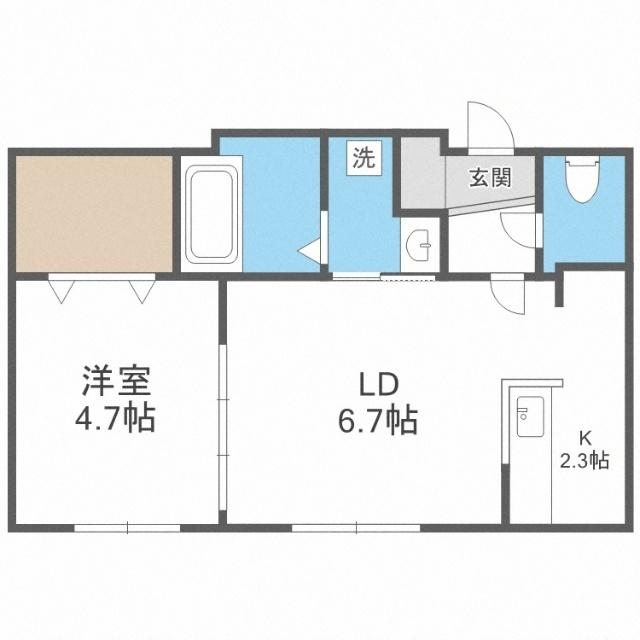 ＦＵＴＡＢＡ　ＳＱＵＡＲＥ琴似（103） 間取り図画像