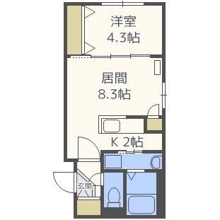 ＣＩＴＹ　ＲＥＳＩＤＥＮＣＥ八軒（シティレジデンス八軒）（301） 間取り図画像