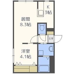 Ｃｈｉｓｅ（チセ）発寒南（301） 間取り図画像
