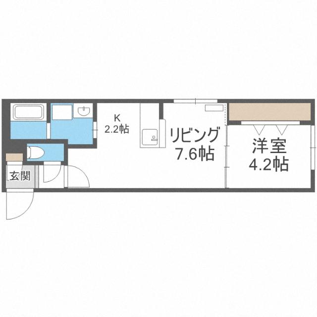 ＧＲＯＶＥ　Ｅ　ＭＡＲＵＹＡＭＡ（グローヴィー円山）（302） 間取り図画像