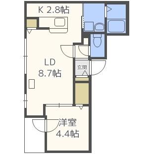 ＧＡＲＥ　Ｈ６　（ガレ　Ｈ６）（401） 間取り図画像