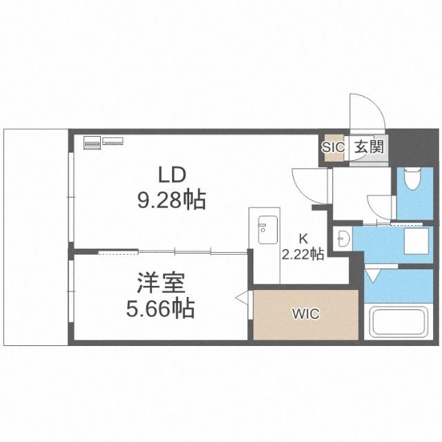 ｅｆｆｅｃｔ北１５条（503） 間取り図画像