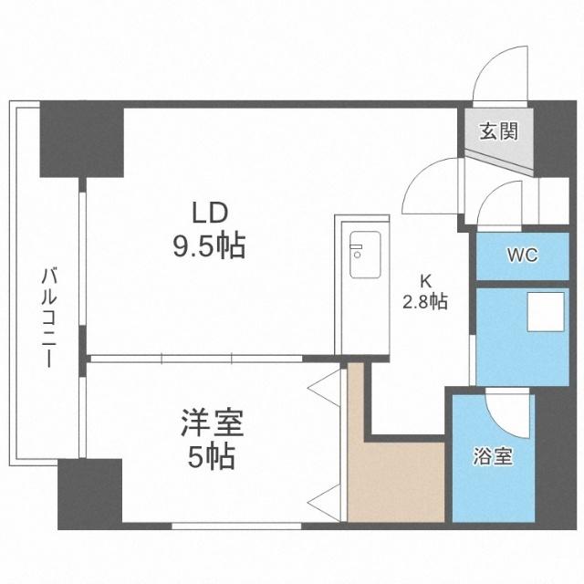 Ｓ−ＲＥＳＩＤＥＮＣＥ円山表参道（512） 間取り図画像
