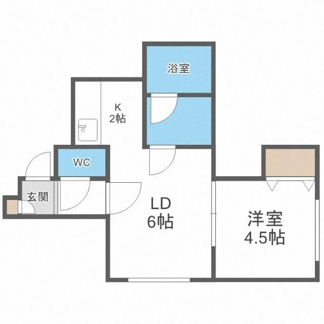 Ｋコート北１９条（206） 間取り図画像