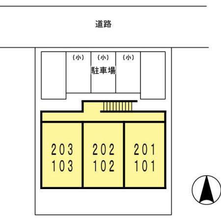 八戸市売市アパート 駐車場