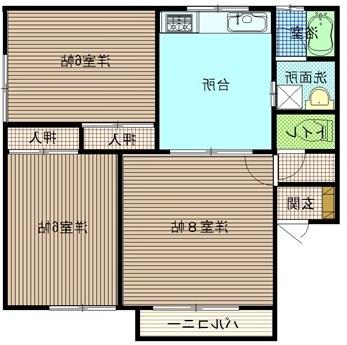 パークヒルズ類家D（101） 間取り図画像
