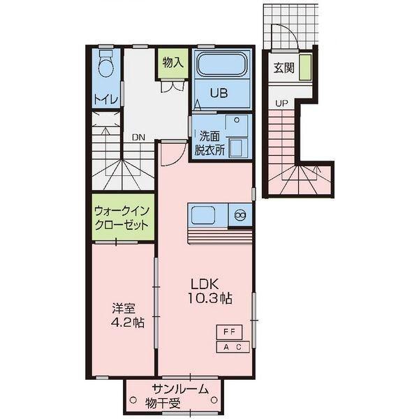 柏崎一丁目ハウス（203） 間取り図画像