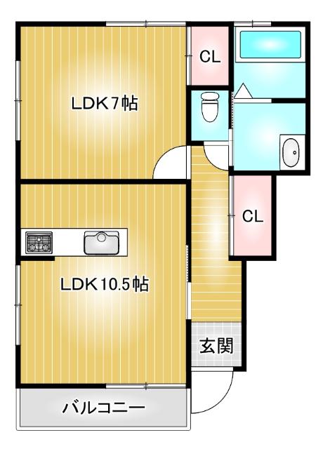 ハピエル（102） 間取り図画像