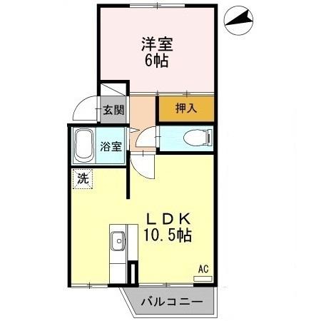第七ドエル開洋（203） 間取り図画像