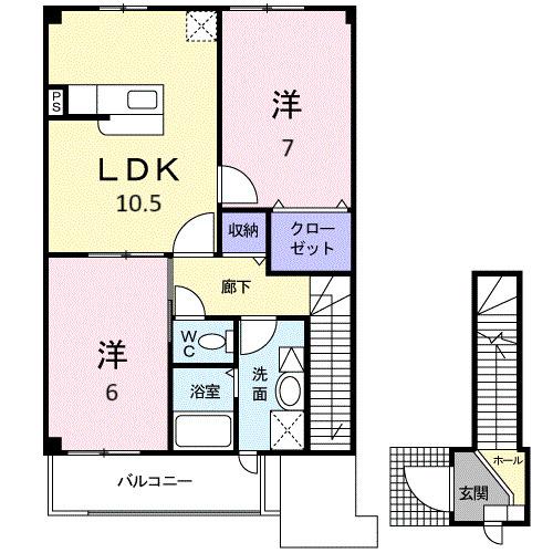 ベルセレーノ弐番館（202） 間取り図画像