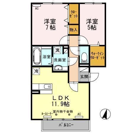 シャンテ城下Ｂ（203） 間取り図画像