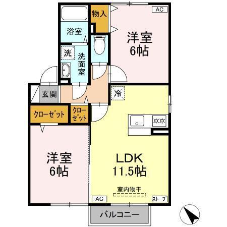 ザ・ギャラリー　ＡＢＣＤＥＦ（D201） 間取り図画像