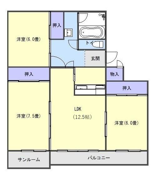 BETTER R 沼館（203） 間取り図画像