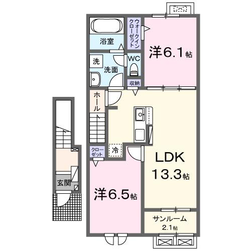 アプリコット．Ｋ（202） 間取り図画像
