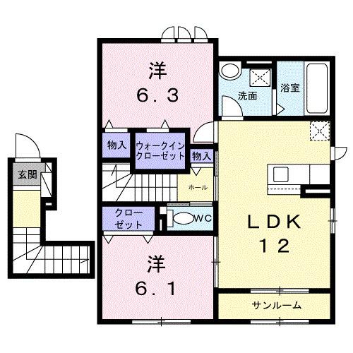 ソレアード（201） 間取り図画像