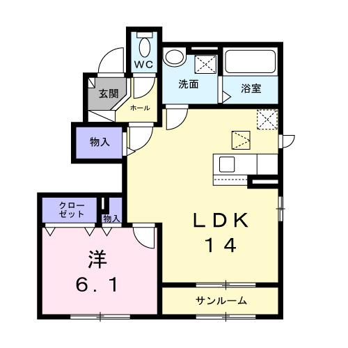 ソレアード（101） 間取り図画像