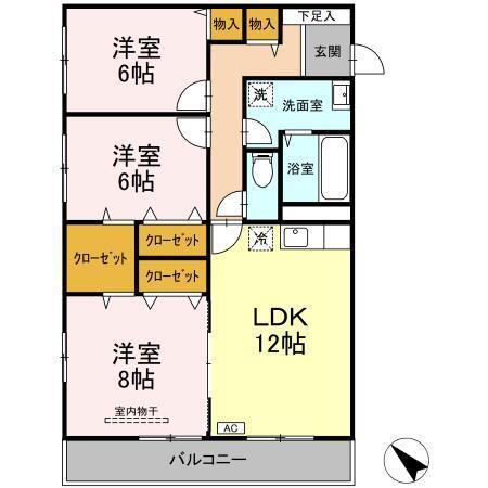 リビオン青葉（201） 間取り図画像
