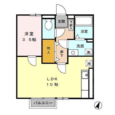 エヴァーグリーンコート　ＡＢＣＤ（A206） 間取り図画像