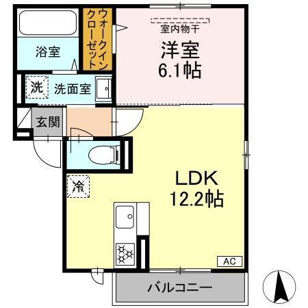 メモリアル・テラス平中（202） 間取り図画像