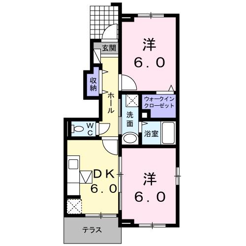 パッションフラワーⅠ（101） 間取り図画像