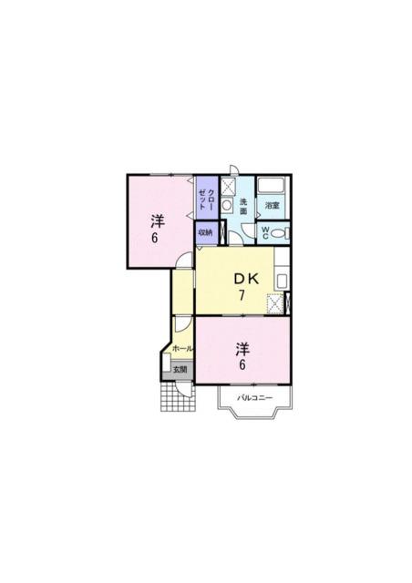 フローリッシュ小中野Ｂ（102） 間取り図画像
