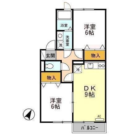リビングタウン江陽　Ｃ（203） 間取り図画像
