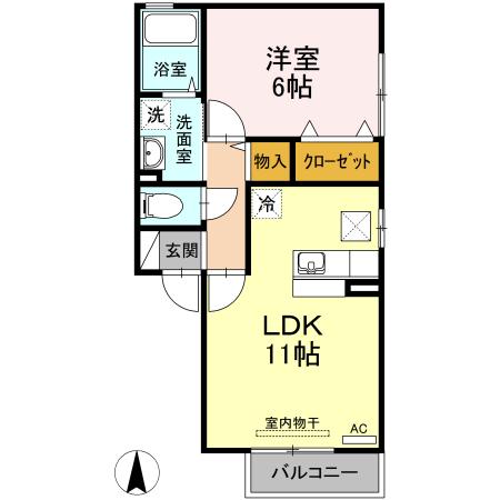 ヴィルポート（102） 間取り図画像