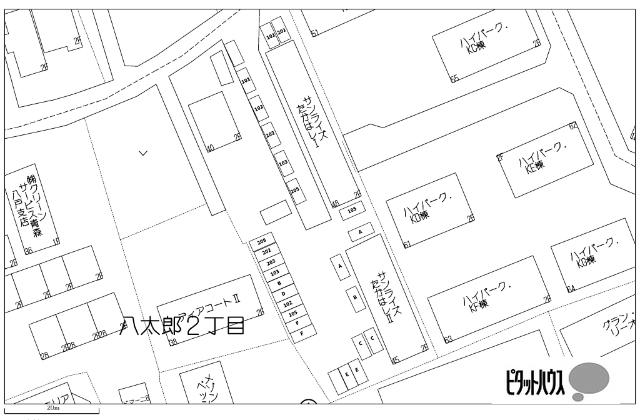 サンライズたかはしⅡ（A） 地形図・案内図