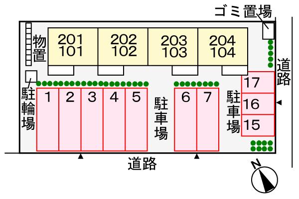 ローバストブリッジ（101） 駐車場