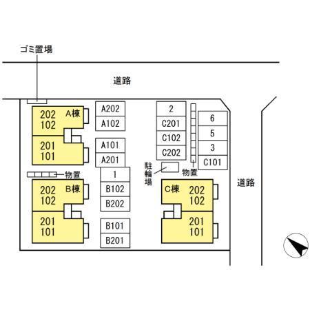フォレット アモール　Ｃ（101） 駐車場