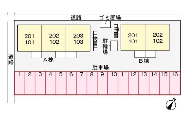 フローリッシュ小中野Ｂ（102） 駐車場