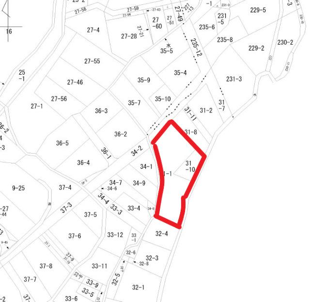 長者二丁目売地 区画図
