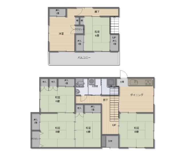 泉筋中古住宅 間取り図画像